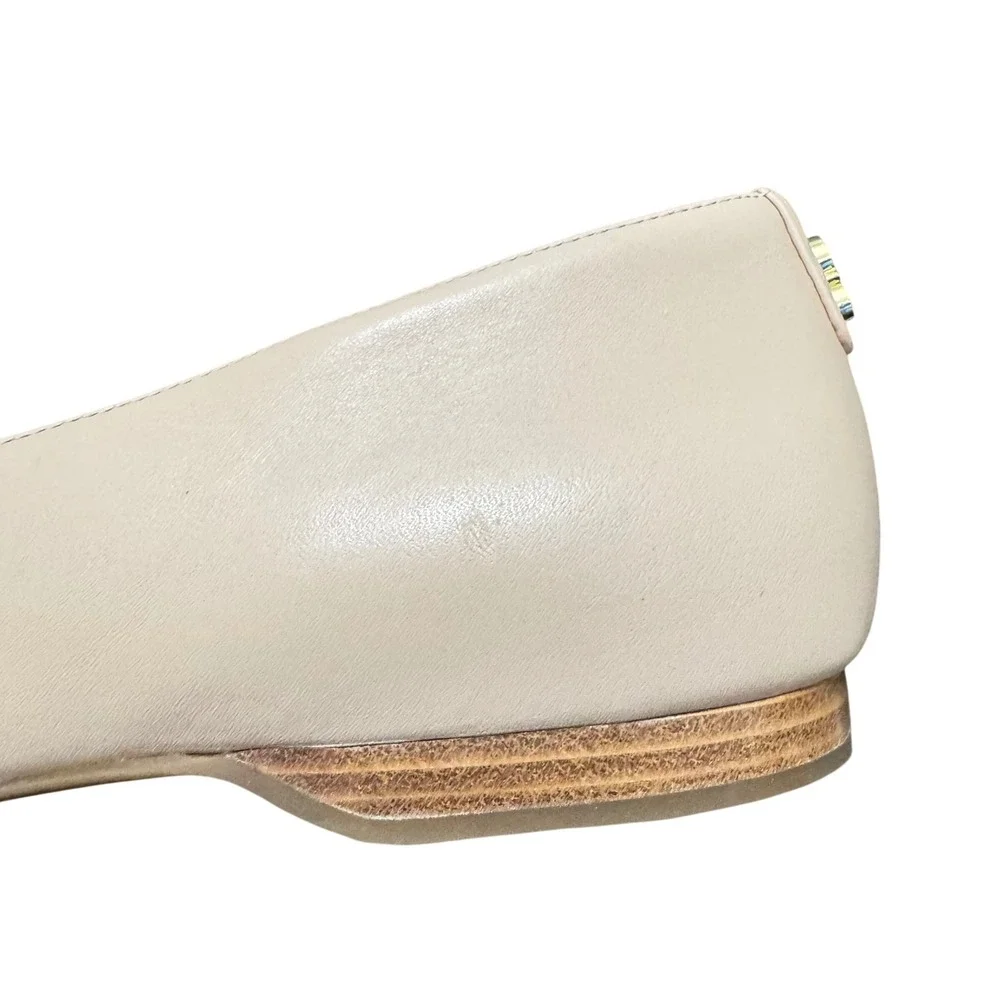 Cole Haan Bambra Skimmer II Nude Leather Pointed Toe Flats‎ Size 8.5